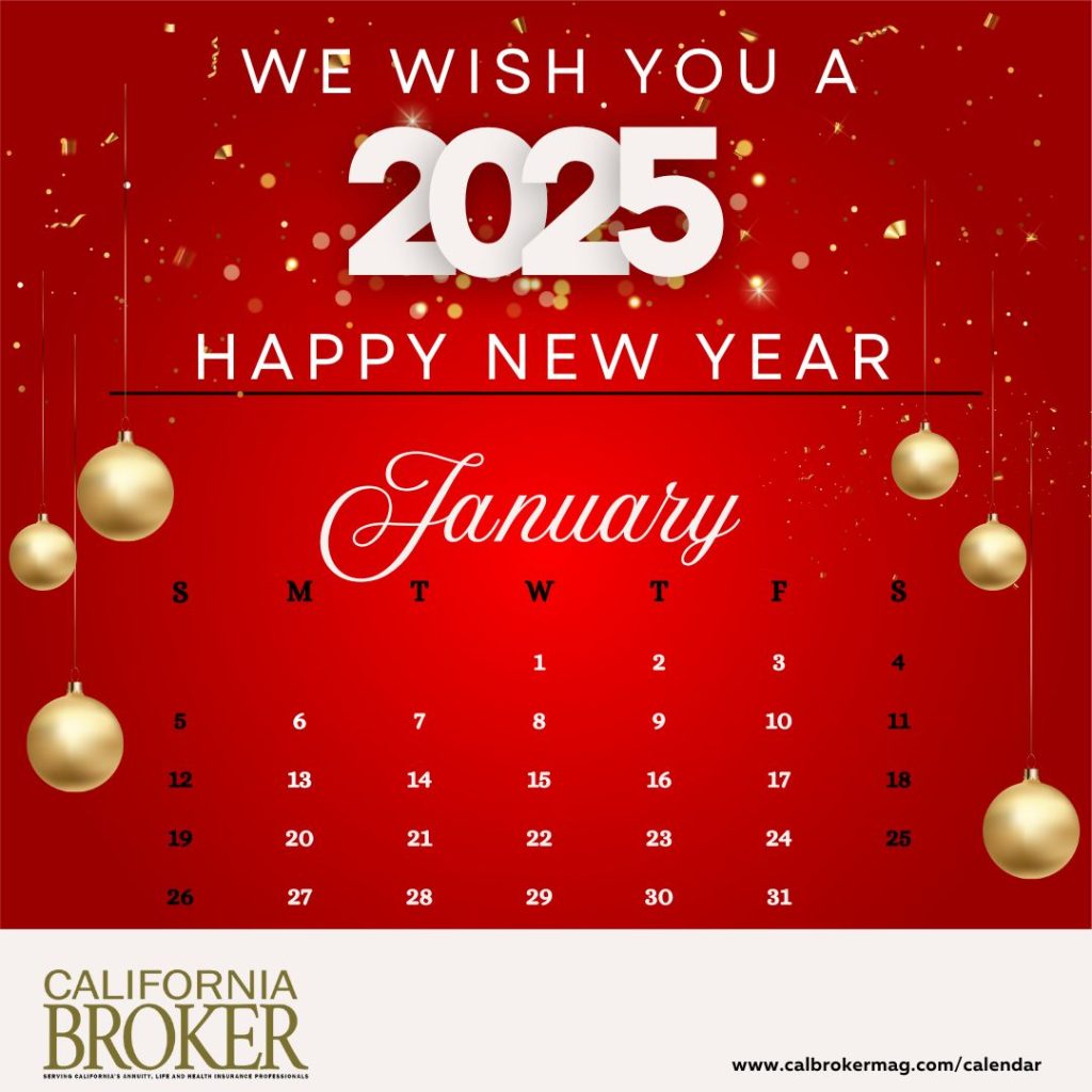 January 2025 Industry Calendar California Broker Magazine